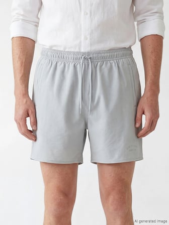 LCW SWIMWEAR Gri Kısa Boy Erkek Deniz Şortu