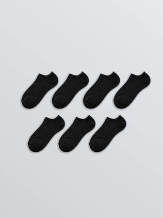 LCW ACCESSORIES Siyah Erkek Sneaker Çorap 7'li