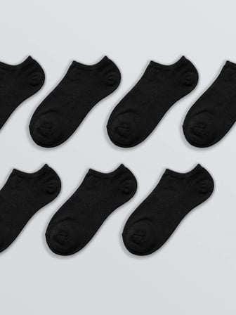 LCW ACCESSORIES Siyah Erkek Sneaker Çorap 7'li