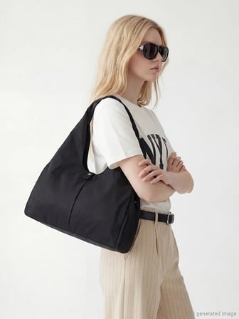 LCW ACCESSORIES Siyah Fermuarlı Kadın Omuz Çantası