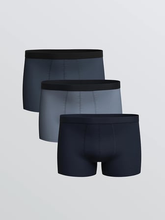 LC WAIKIKI İndigo Loose Fit Pamuklu Esnek Erkek Boxer 3'lü