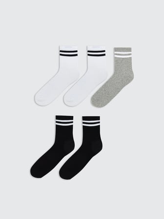 LCW ACCESSORIES Karışık Çizgili Erkek Soket Çorap 5'li