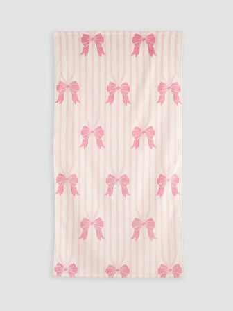 LCW ACCESSORIES Pembe Fiyonk Desenli Pamuklu Kız Çocuk Plaj Havlusu 70x150 cm