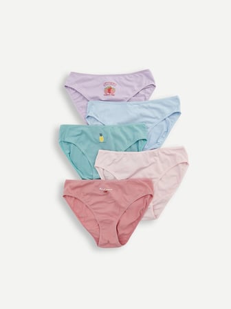LCW Young Pembe Baskılı Bikini Külot 5'li
