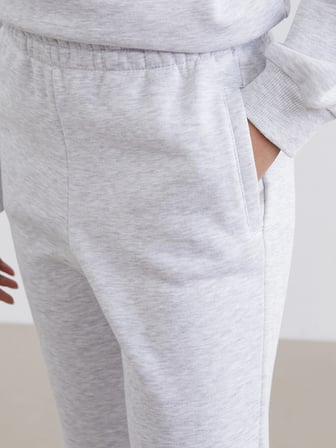 XSIDE Gri Beli Lastikli Kadın Kalın Jogger Eşofman Altı