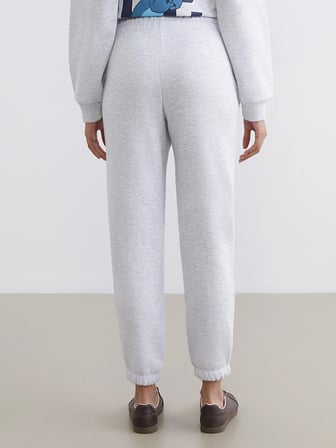 XSIDE Gri Beli Lastikli Kadın Kalın Jogger Eşofman Altı