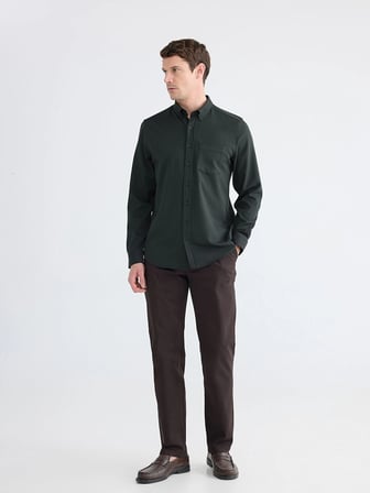 LCWAIKIKI Classic Yeşil Regular Fit Erkek Gömlek