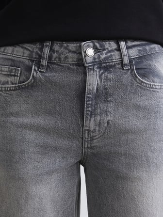 LCW Jeans Gri Wideleg Kadın Jean Pantolon