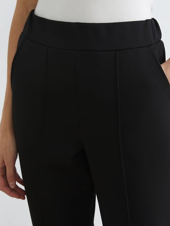 LCWAIKIKI Classic Siyah Beli Lastikli Kadın Pantolon