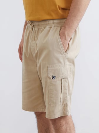 XSIDE Bej Standart Kalıp Erkek Gabardin Kargo Şort