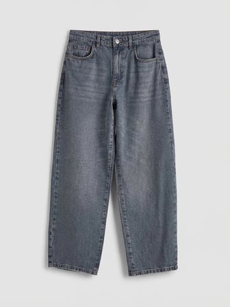 LCW Jeans Gri Yüksek Bel Boyfriend Fit Kadın Jean Pantolon