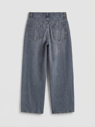 LCW Jeans Gri Yüksek Bel Boyfriend Fit Kadın Jean Pantolon