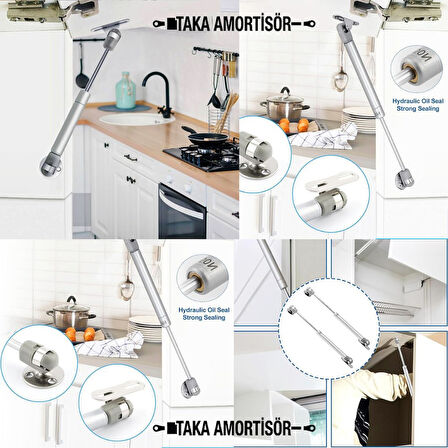 Mutfak Dolap Kapak Amortisörü 120N Gazlı Piston