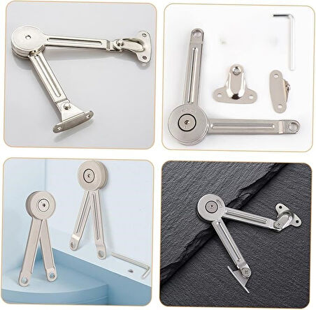  Yavaş Kapanan Dolap Kapak Makası – Alüminyum Çerçeveli Kapaklar İçin (37 mm)