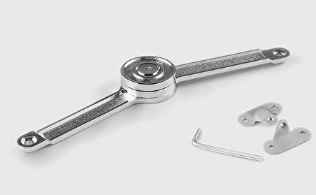  Yavaş Kapanan Dolap Kapak Makası – Alüminyum Çerçeveli Kapaklar İçin (37 mm)