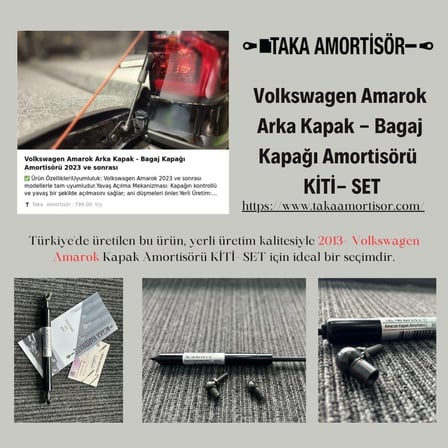 Volkswagen Amarok Arka Kapak - Bagaj Kapağı Amortisörü 2023 ve sonrası