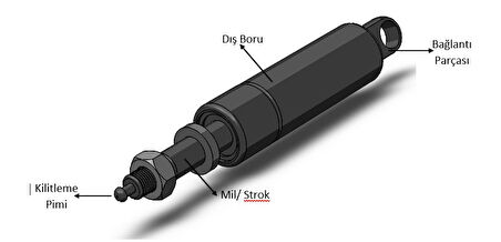 TAKA Amortisör 403 Tip Koltuk Amortisörü – MAN, Grammer, Kiel, Isringhausen, Mercedes, Volvo, Scania