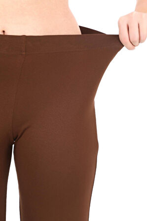 Viskon Tunik & Pantolon Takım-Kahverengi