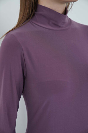 Dora Kadın Maxi Boy Balıkçı Yaka Sandy Elbise-Gül Kurusu