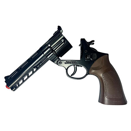 Metal Kapsül Mantar Mermili 25 Cm Revolver - Mantar Kapsüllü Sekiz Patlar Mantar Tabancası (MANTAR DAHİL DEĞİLDİR.)