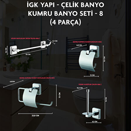 İGK YAPI - ÇELİK BANYO KUMRU BANYO SETİ -8(4 PARÇA)