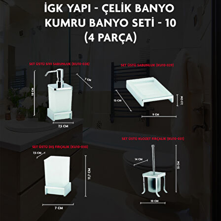 İGK YAPI - ÇELİK BANYO KUMRU BANYO SETİ -10(4 PARÇA)