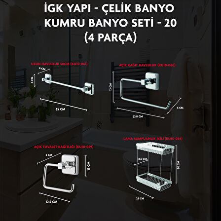 İGK YAPI - ÇELİK BANYO KUMRU BANYO SETİ -20(4 PARÇA)