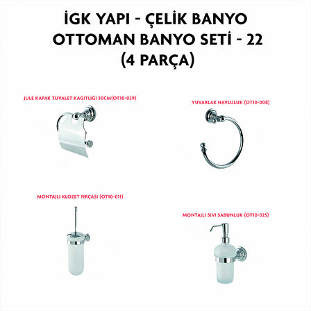 İGK YAPI - ÇELİK BANYO OTTOMAN BANYO SETİ -22(3 PARÇA)