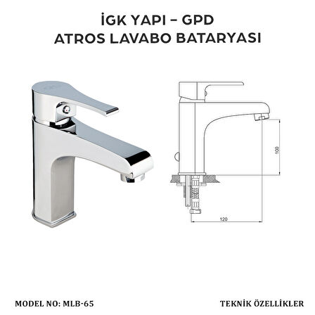 İGK YAPI - GPD MLB65 Atros Lavabo Bataryası