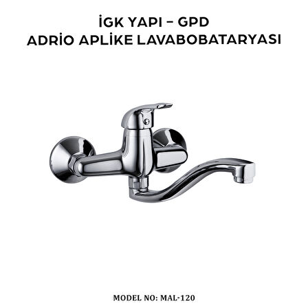 İGK YAPI - GPD MAL120 Adrio Aplike Lavabo Bataryası