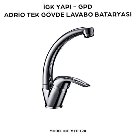 İGK YAPI - GPD MTL120 Adrio Tek Gövde Lavabo Bataryası