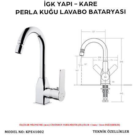 İGK YAPI – KARE Kuğu Lavabo Bataryası (KPE41002)