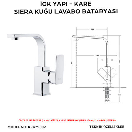 İGK YAPI – KARE Kuğu Lavabo Bataryası (KRA29002)