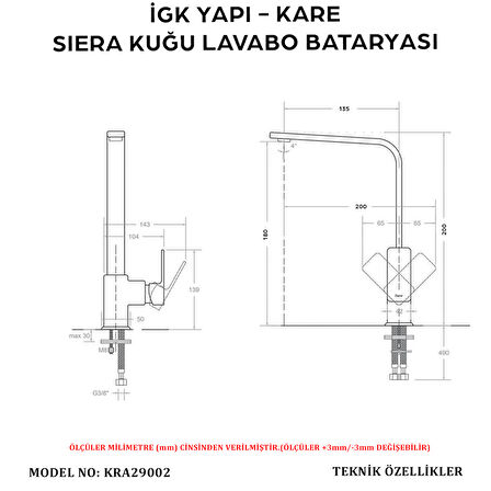 İGK YAPI – KARE Kuğu Lavabo Bataryası (KRA29002)