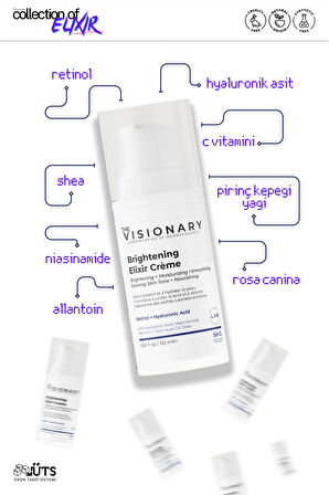 The Visionary Retinol ve Hyaluronik Asit içeren Aydınlatıcı, Kırışıklık ve Leke Karşıtı Krem 50 mL