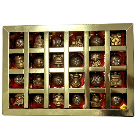 Sheby’s Premium Advent Takvimi, 24 Adet El Yapımı Çikolata, Yılbaşı Özel