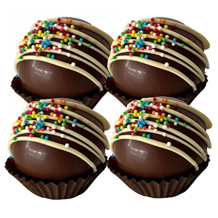 Sıcak Çikolata Bombası 4’lü (Marshmallow’lu Sütlü Çikolata)