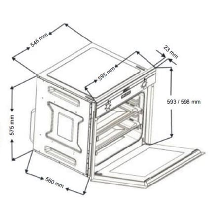 Narte NT-OV400W Ankastre Fırın, AirFry Özellikli, Beyaz Renk, 73 L, 60 cm