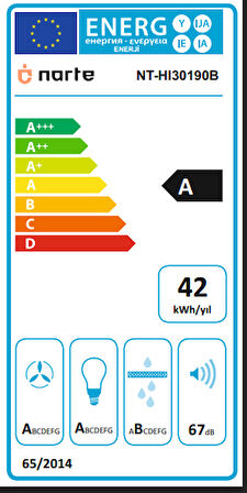 NARTE -HI30190B 90 CM SIYAH ADA TİPİ DAVLUMBAZ -6 YIL GARANTİLİ -YÜKSEK PERFORMANS