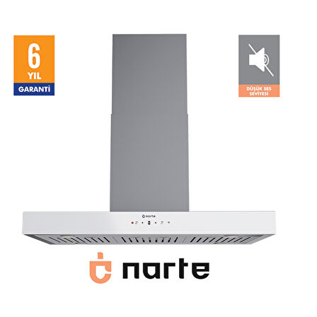NARTE -HI30190W 90 CM BEYAZ ADA TİPİ DAVLUMBAZ -6 YIL GARANTİLİ -YÜKSEK PERFORMANS