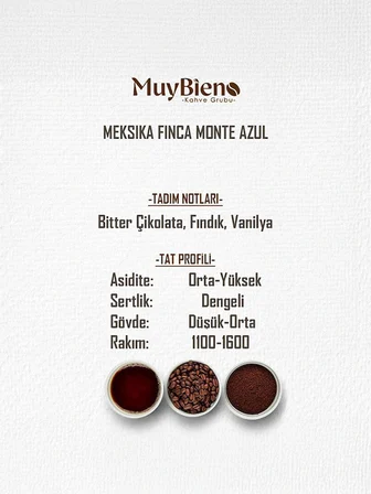 Meksika Finca Monte Azul 250 gr Çekirdek Kahve