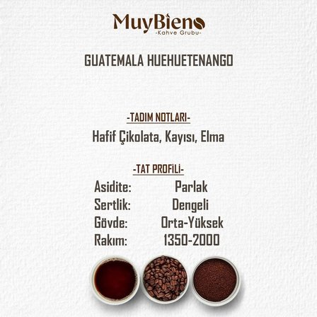 Guatemala Huehuetenango 250 gr Çekirdek Kahve