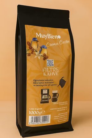 Crema Costa Filtre 1000 gr Çekirdek Kahve
