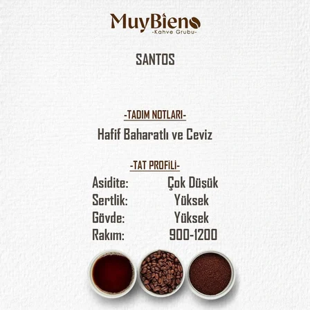 Santos Espresso Çekirdek Kahve - 1000 gr.