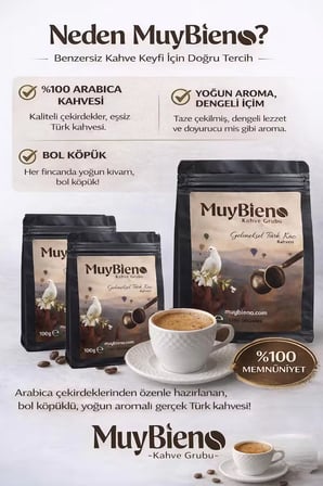 Türk Kahvesi 3x100g %100 Arabica Bol Köpüklü Yoğun Aromalı Taze Öğütülmüş