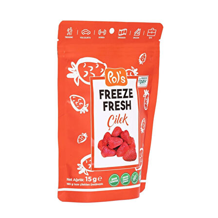 Pol's Çilek Paketi 3'lü Freeze Fresh Çilek 15x3 gr