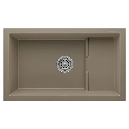 Real Stone P017 Cappucino Granit Mutfak Eviyesi 77x46