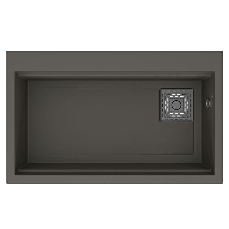 Real Stone LİKYA 75,5x47 cm Gri Granit Mutfak Eviyesi