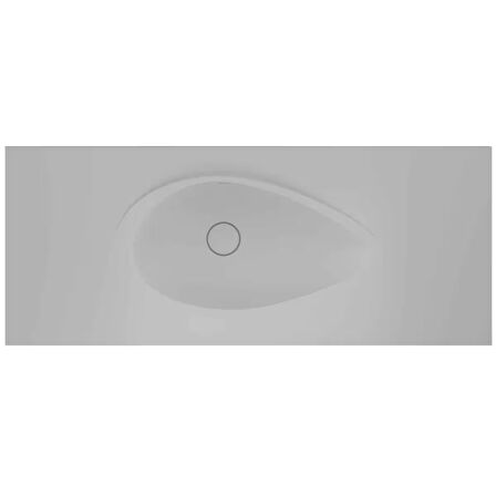 Real Stone Avocado Etajerli 80x50 Beyaz Granit Banyo Lavabosu