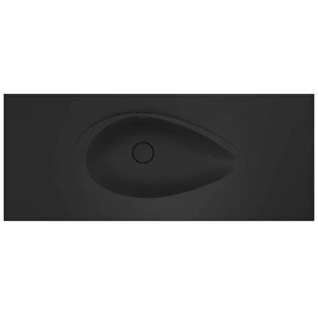 Real Stone Avocado Etajerli 80x50 Siyah Granit Banyo Lavabosu